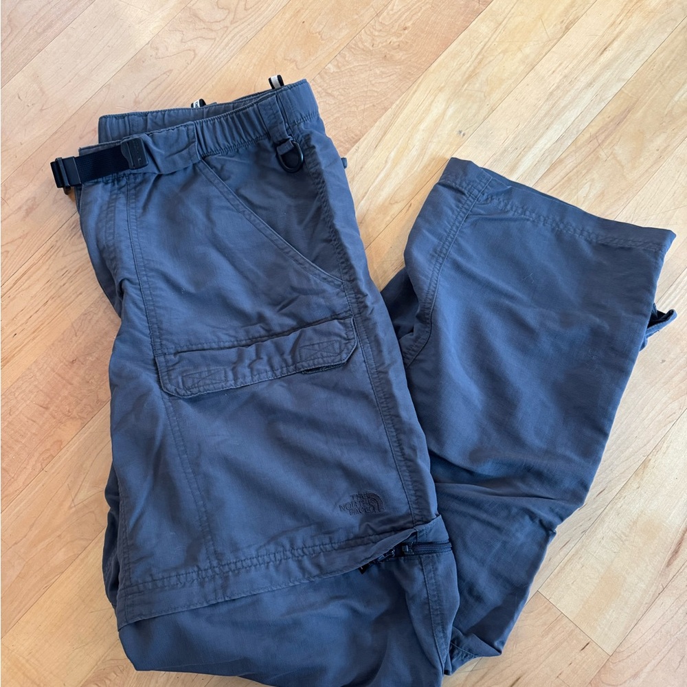 The North Face VINTAGE Men's Dark Gray Cargo Zip-Off Pants